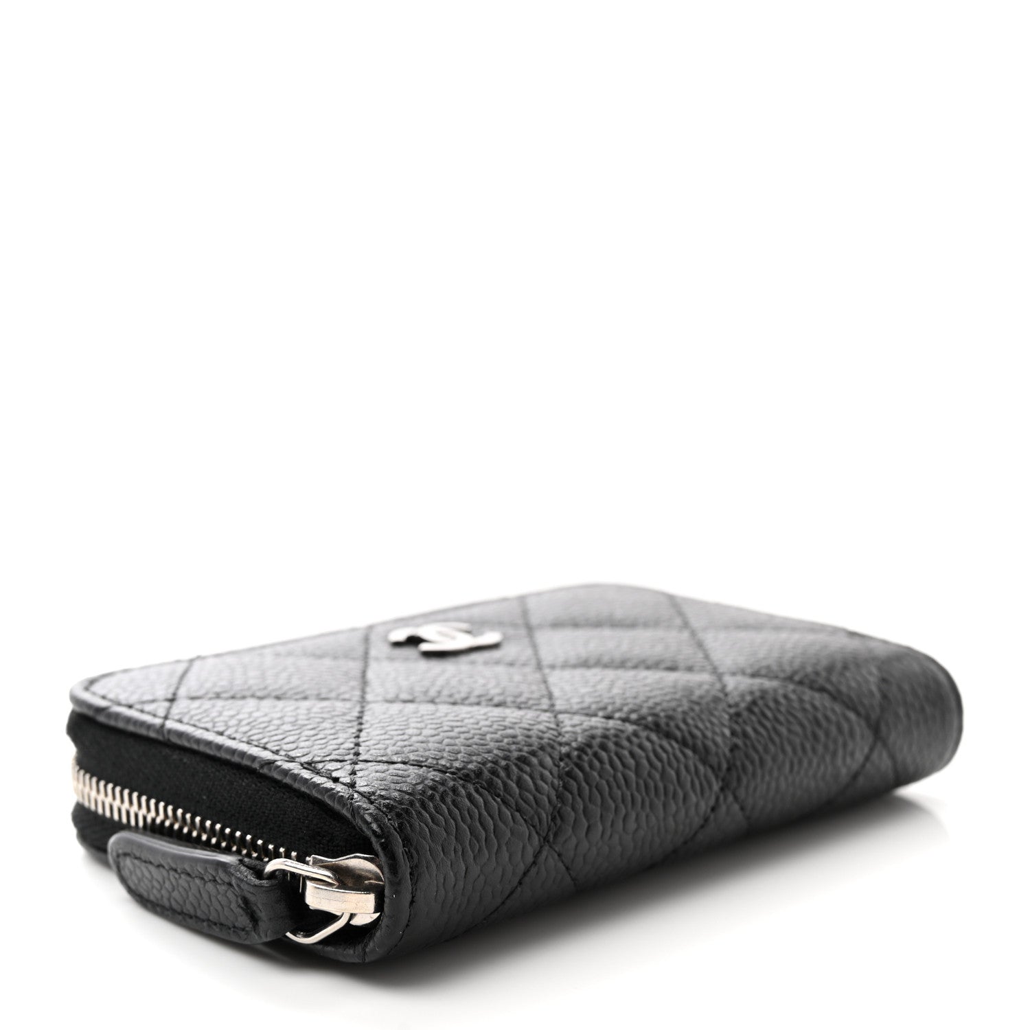 Chanel Caviar Quilted Zip Coin Purse Black 4 of 8