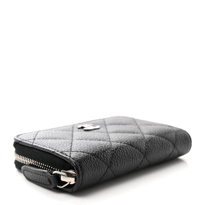 Chanel Caviar Quilted Zip Coin Purse Black 4 of 8