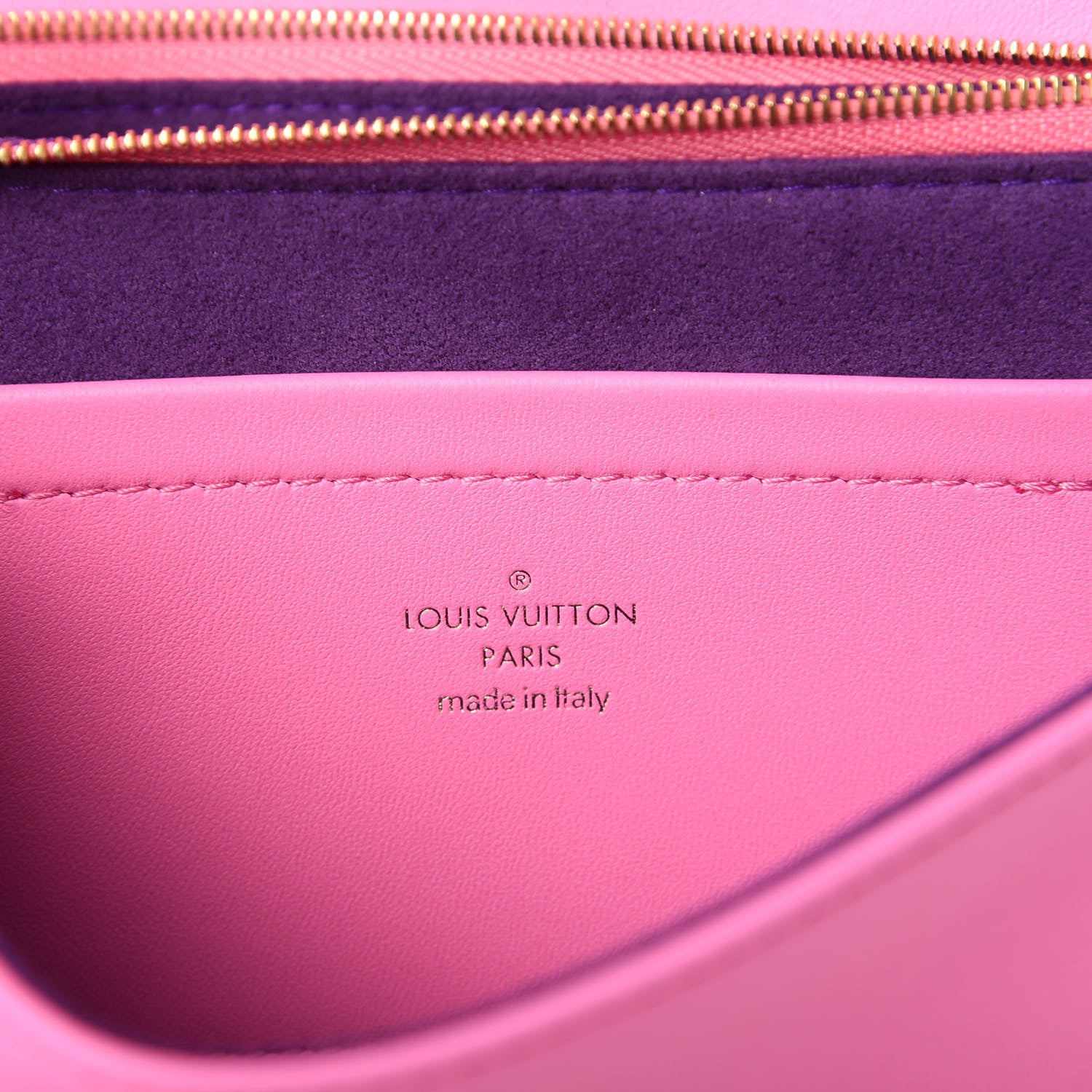 Louis Vuitton Lambskin Embossed Monogram Vuittamins Pochette Coussin Rose Violet 6 of 10