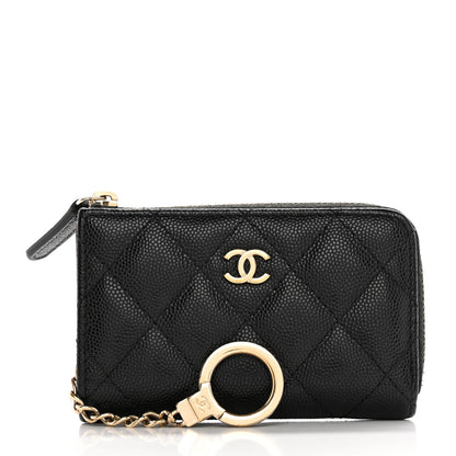 Chanel Caviar Quilted Key Holder Case Black 1 of 12