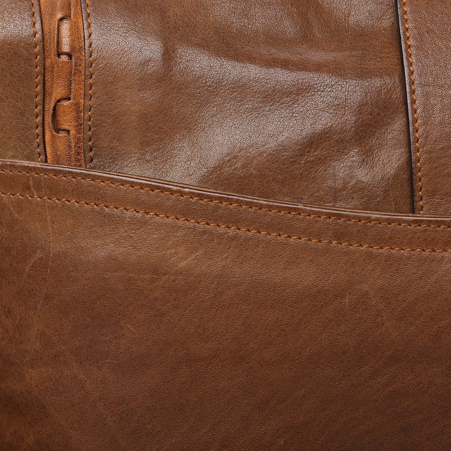Calfskin Gaucho Double Saddle Bag Brown