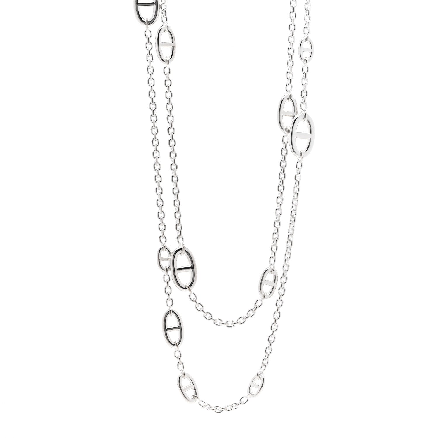 Hermes Sterling Silver Farandole Necklace 160 1 of 5