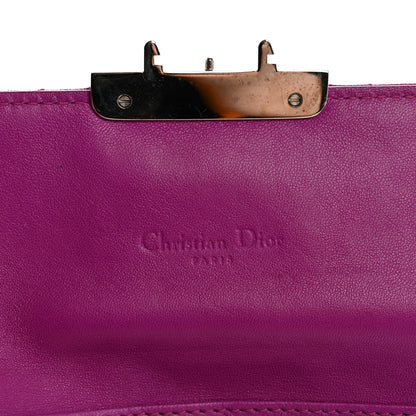 Christian Dior Lambskin Cannage Miss Dior Chain Wallet Dark Pink 6 of 12