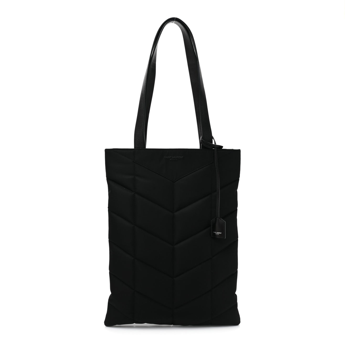 Nylon Puffer Tote Bag Black