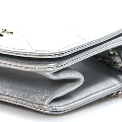 Chanel Metallic Calfskin Mini Propeller Flap Silver 9 of 10