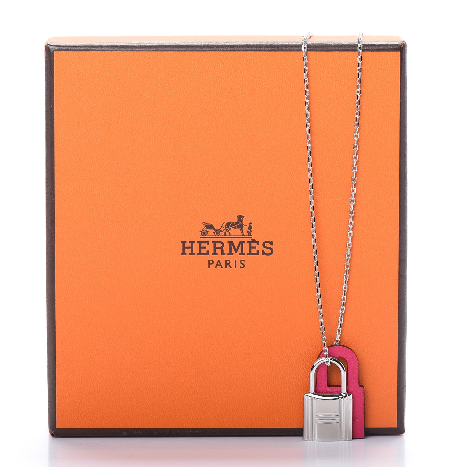 Hermes Swift Small O'Kelly Pendant Necklace Rose Mexico 6 of 6