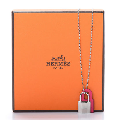 Hermes Swift Small O'Kelly Pendant Necklace Rose Mexico 6 of 6