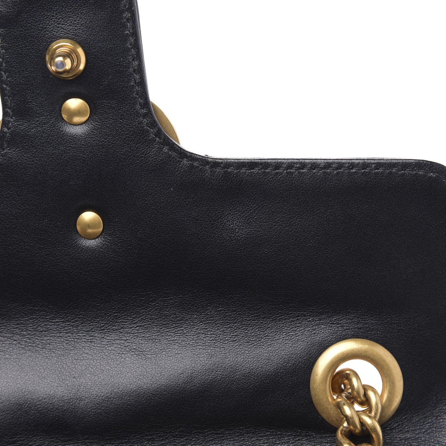 Calfskin Matelasse Mini GG Marmont Shoulder Bag Black