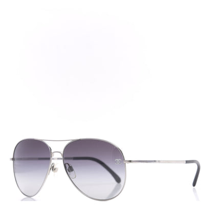 Chanel Aviator CC Sunglasses 4189-T-Q Black 1 of 8