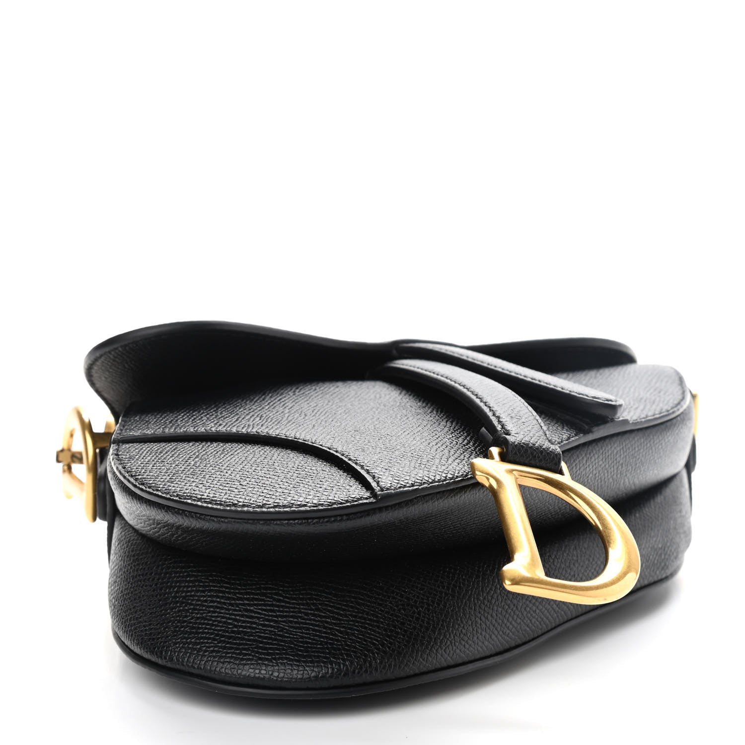 Christian Dior Grained Calfskin Mini Saddle Bag Black 4 of 9