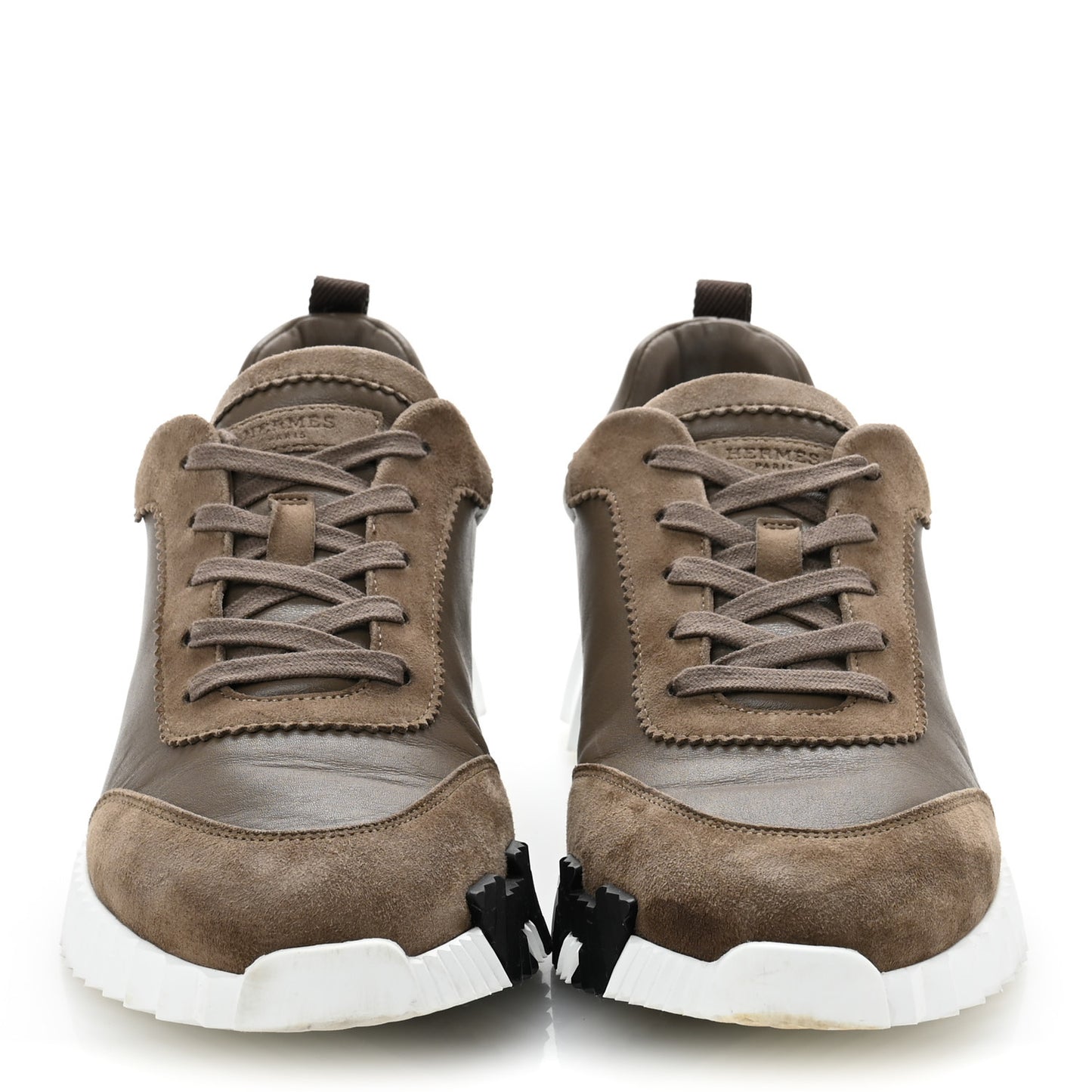 Goatskin Suede Goatskin Mens Bouncing Sneakers 43.5 Etoupe