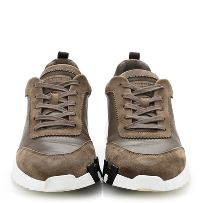 Hermes Goatskin Suede Goatskin Mens Bouncing Sneakers 43.5 Etoupe 3 of 11