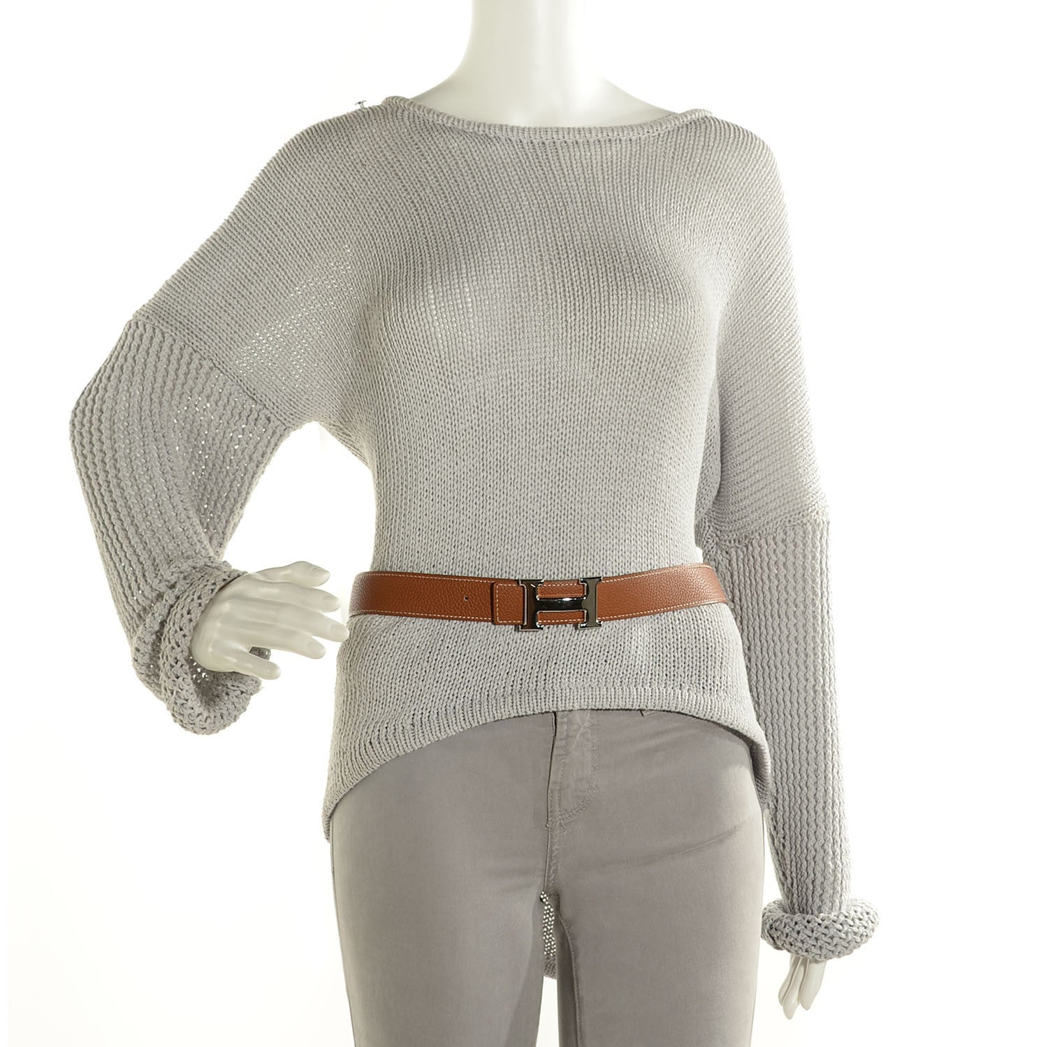 Hermes Box Togo 32mm H Belt 80 Gold Black 2 of 9