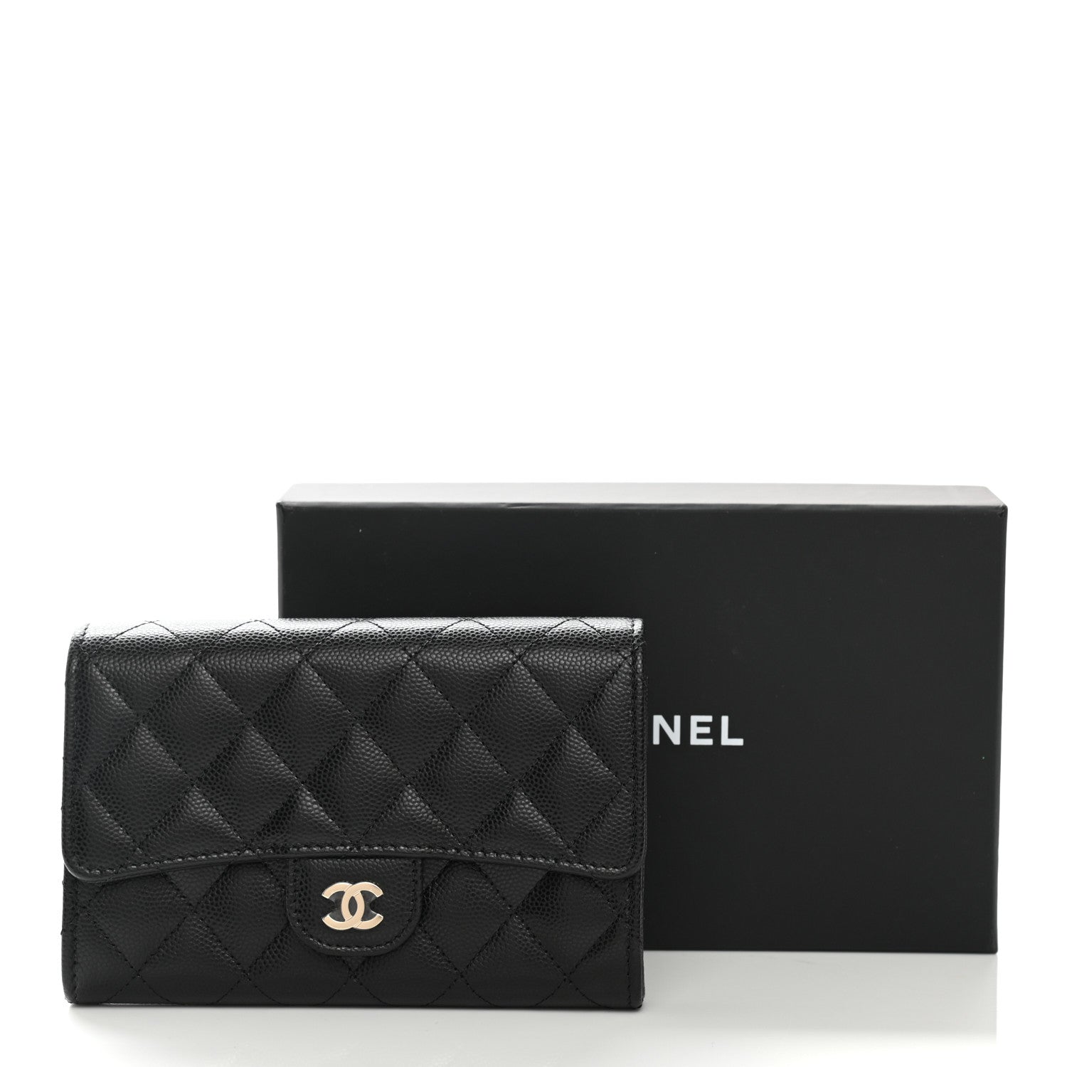 Chanel Caviar Quilted Medium Flap Wallet Black 9 of 9