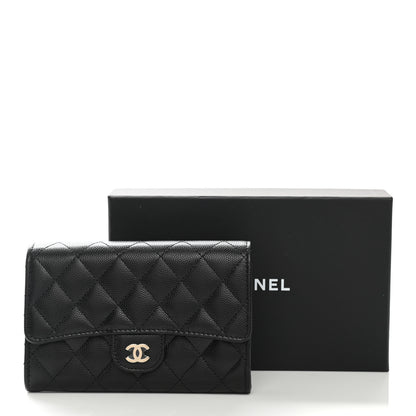 Chanel Caviar Quilted Medium Flap Wallet Black 9 of 9