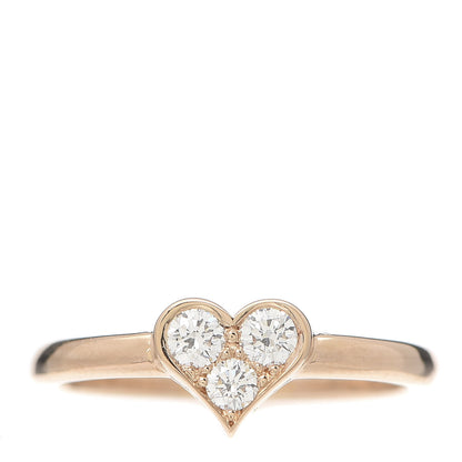 Tiffany 18K Rose Gold Diamond Hearts Ring 50 5.5 1 of 6