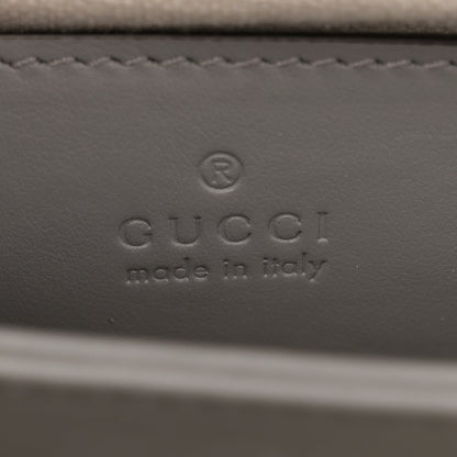 Gucci Calfskin GG Matelasse Small Slim Chain Shoulder Bag Dusty Grey Natural 6 of 10