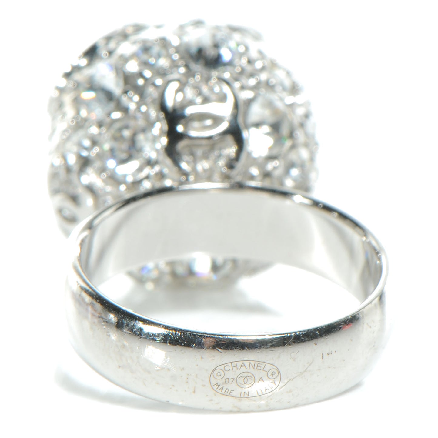 Crystal CC Ring Silver 6.25