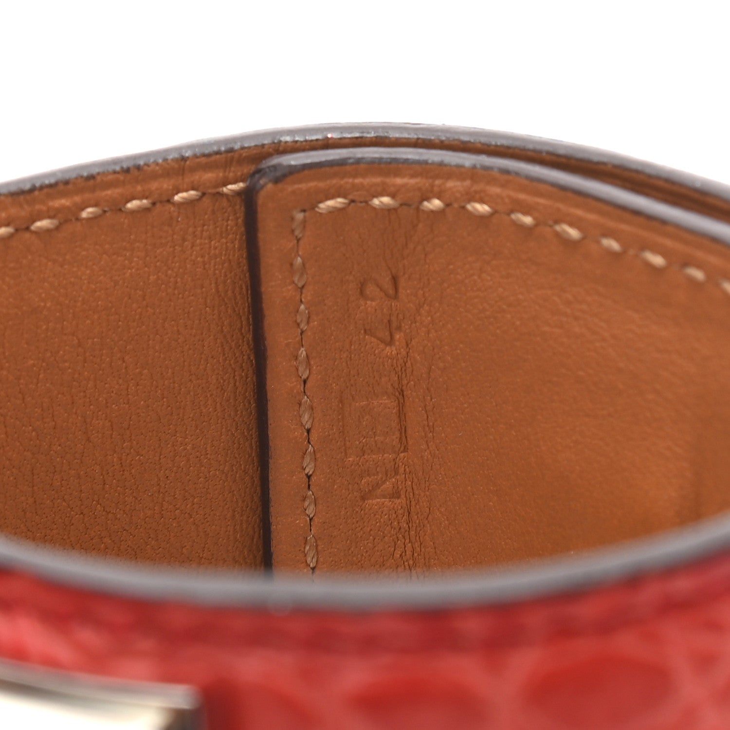 Hermes Shiny Alligator Collier De Chien CDC Bracelet S Geranium 5 of 5