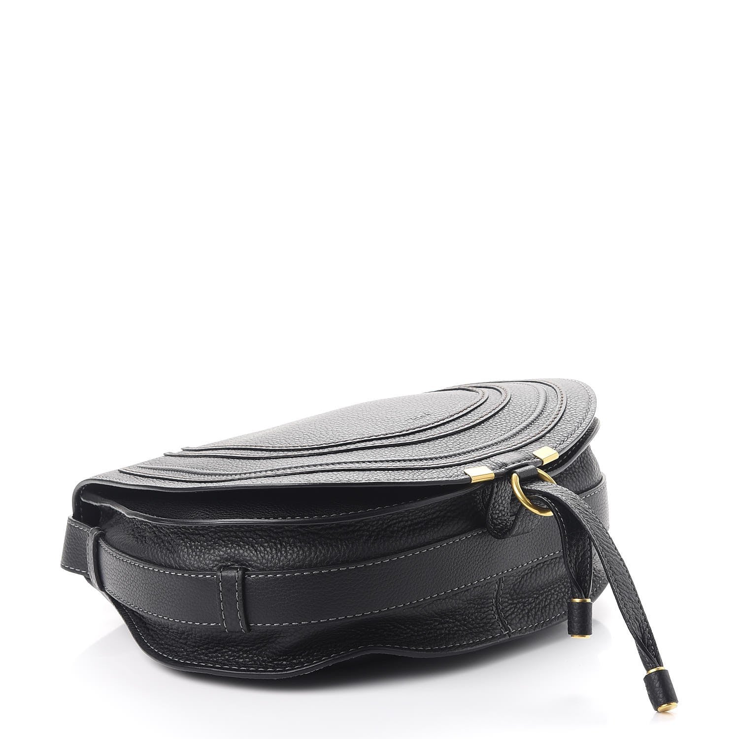 Chloe Calfskin Medium Marcie Round Crossbody Bag Black 4 of 9