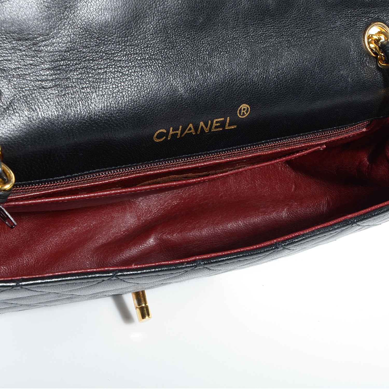 Chanel Lambskin Quilted Small Half Moon Flap Black 5 of 10