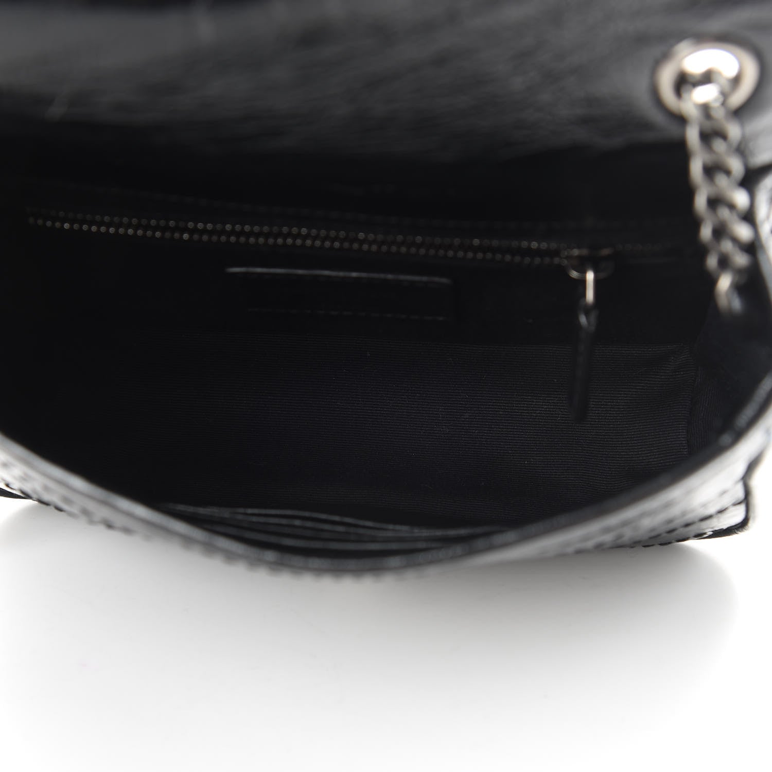 Saint Laurent Crinkled Calfskin Matelasse Monogram Niki Chain Wallet Black 5 of 10