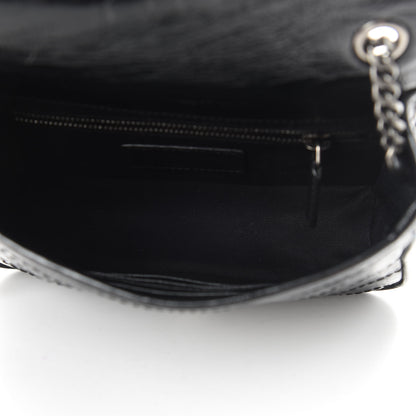 Saint Laurent Crinkled Calfskin Matelasse Monogram Niki Chain Wallet Black 5 of 10