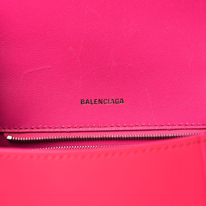 Balenciaga Shiny Box Calfskin Small Hourglass Top Handle Bag Acid Fuchsia 6 of 11