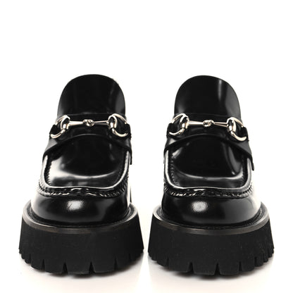 Gucci Cordovan Lux Womens Horsebit Platform Ankle Boots 36 Black 3 of 9