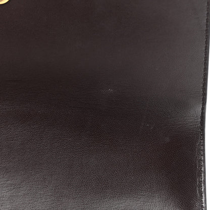 Saint Laurent Calfskin Crocodile Embossed Medium Monogram Sunset Brown 9 of 9