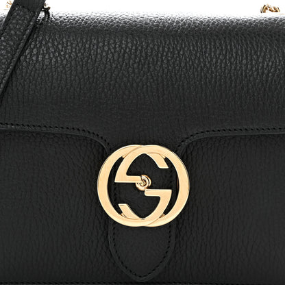 Gucci Dollar Calfskin Small Interlocking G Shoulder Bag Black 9 of 11