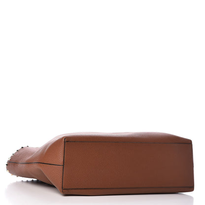 Valentino Garavani Grained Calfskin Rockstud Shoulder Tote Bright Cognac 4 of 11