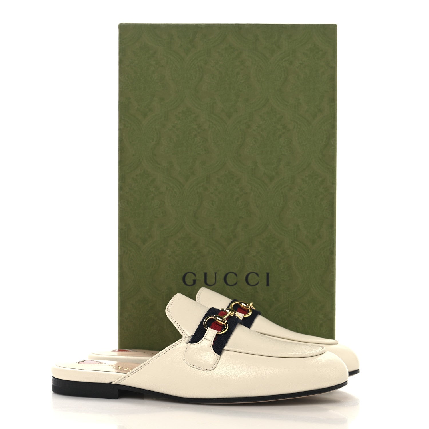 Gucci Malaga Kid Web Womens Princetown Slippers 35 Mystic White 10 of 10