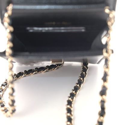 Chanel Caviar Quilted Phone Case With Chain Black 4 of 4