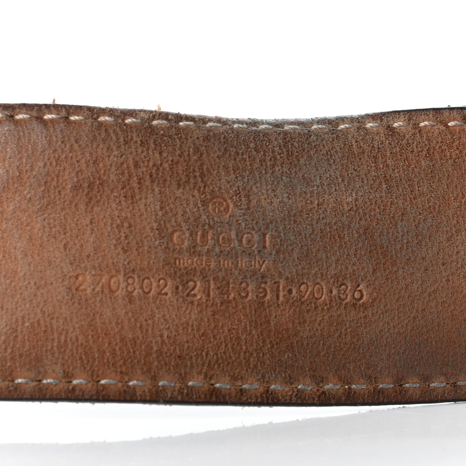 Gucci Calfskin Double G Belt 90 36 Brown 4 of 6