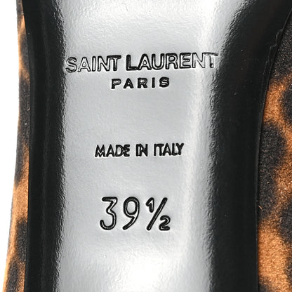 Saint Laurent Suede Leopard Printed Anja Pumps 39.5 Natural Coffee 6 of 8