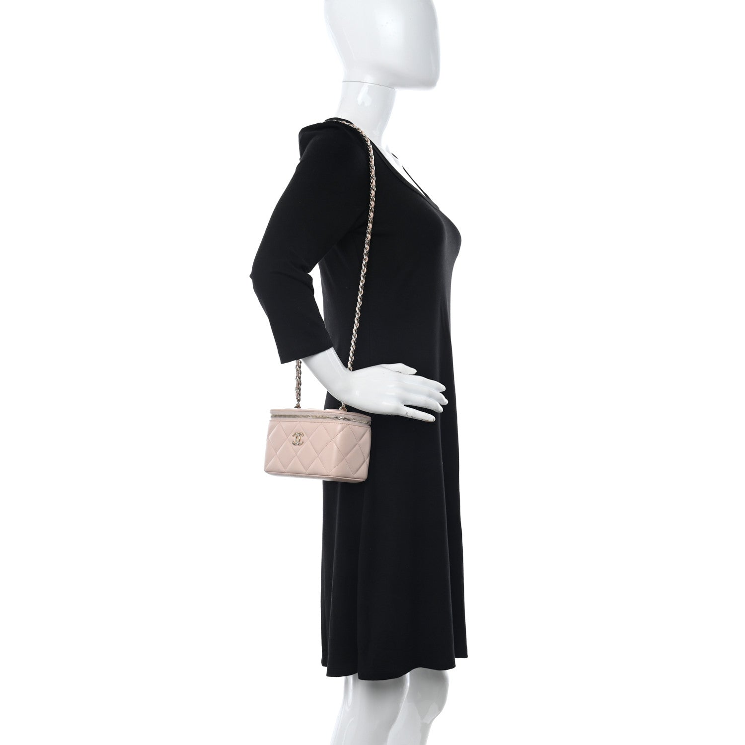 Chanel Lambskin Vanity Case Light Pink 2 of 11