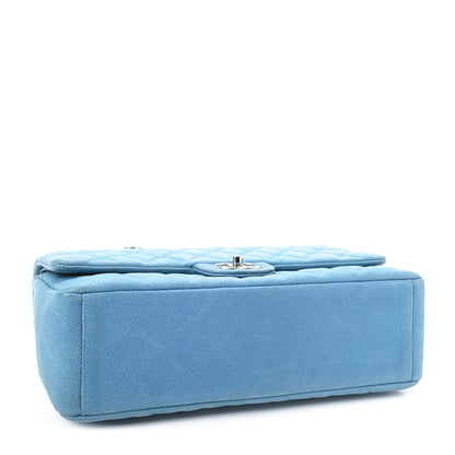 Chanel Iridescent Caviar Quilted Maxi Double Flap Blue 4 of 13