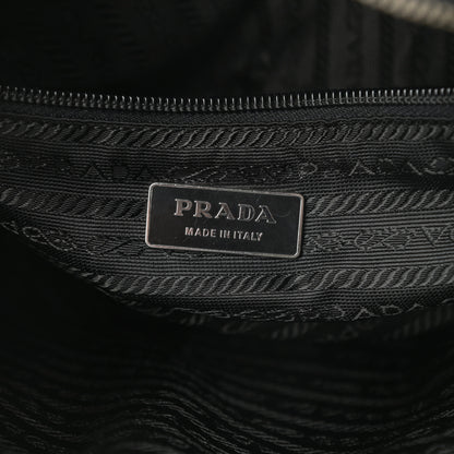 Prada Vitello Drive Perforated Bowling Bag Black 6 of 17