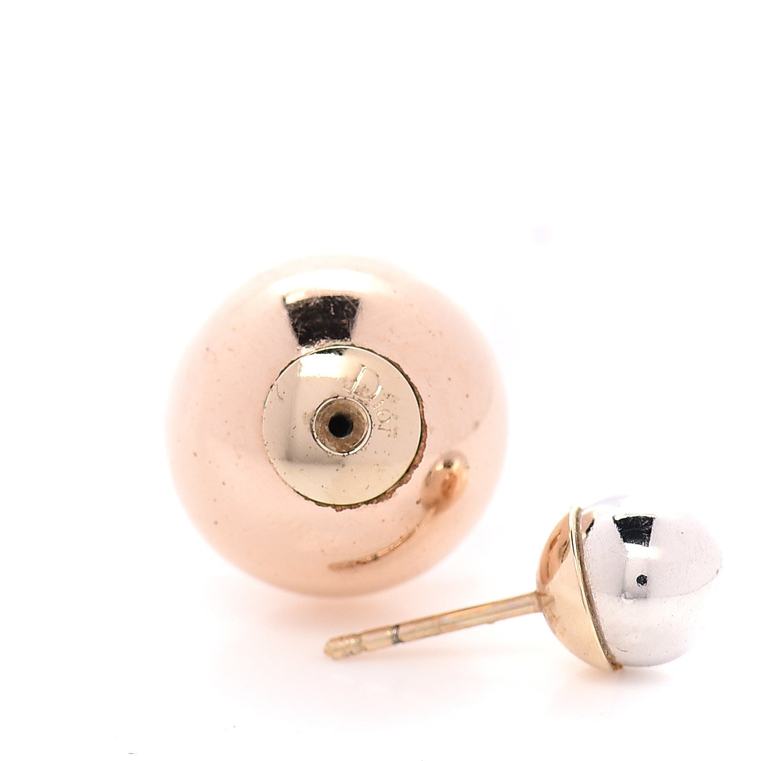 Christian Dior Mise En Dior Tribal Earrings Rose Gold Silver 3 of 3