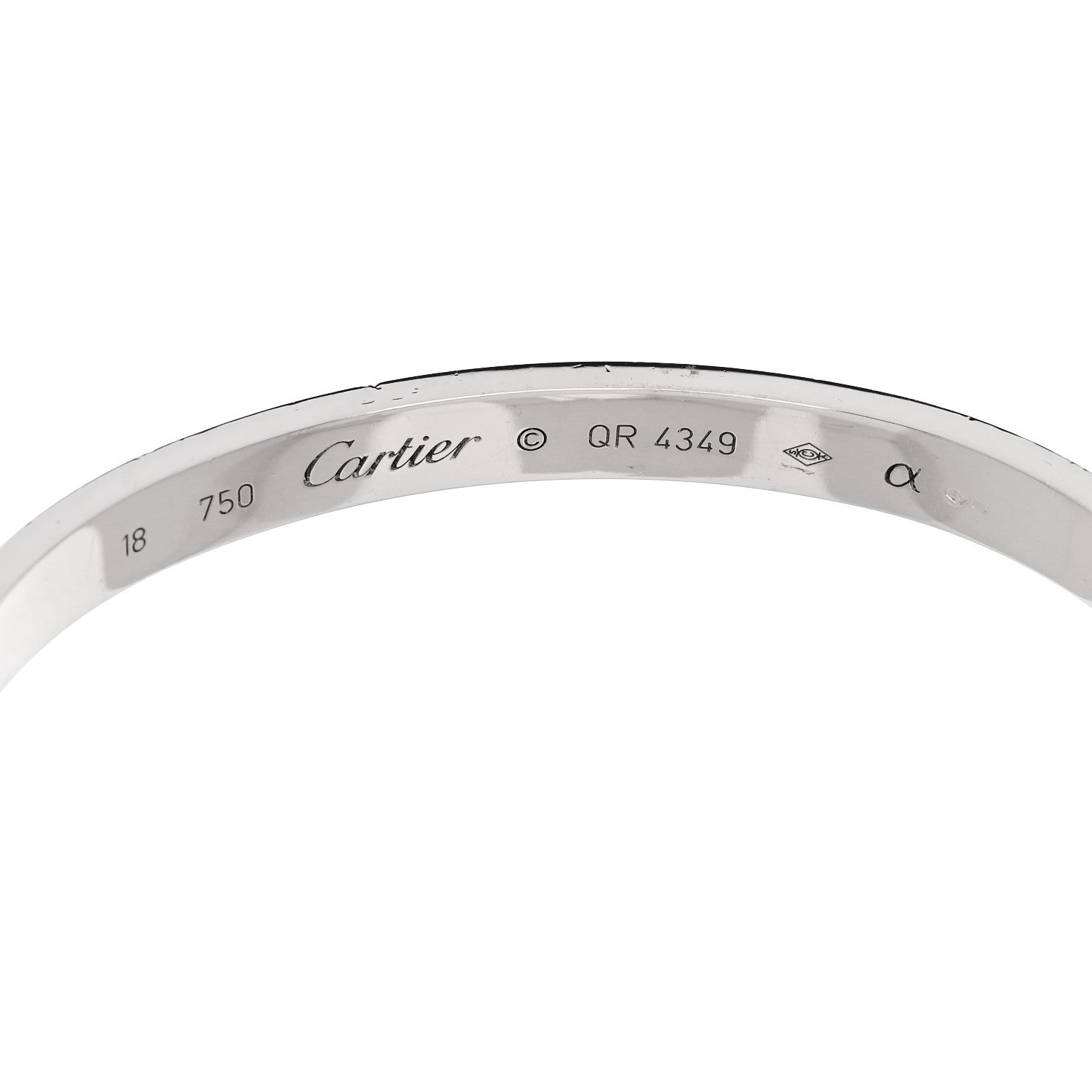 Cartier 18K White Gold LOVE Bracelet 18 6 of 9