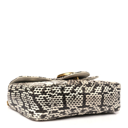 Gucci Snakeskin Matelasse Super Mini GG Marmont Shoulder Bag Roccia 4 of 11