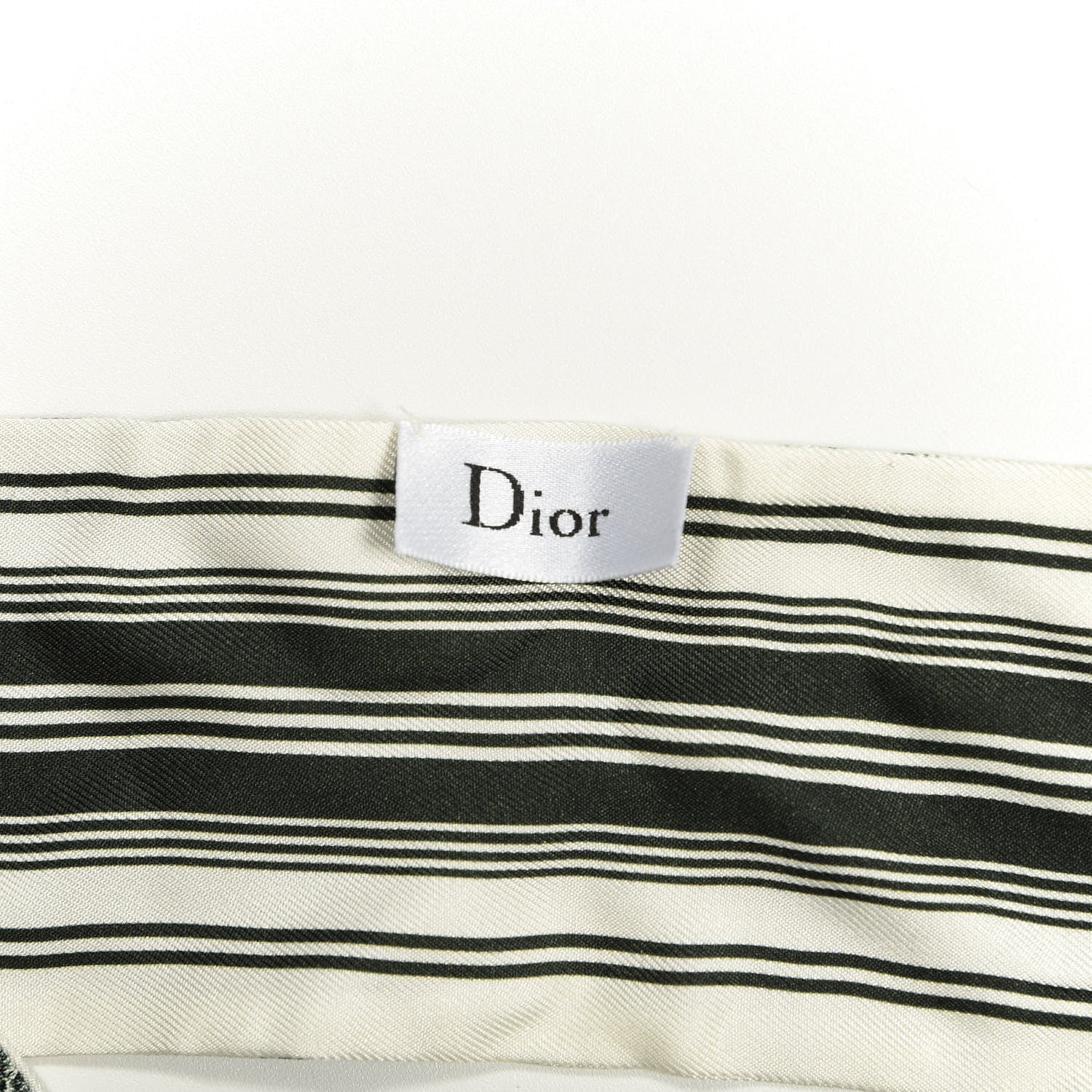 Christian Dior Silk Toile De Jouy Mitzah Scarf Green 3 of 3