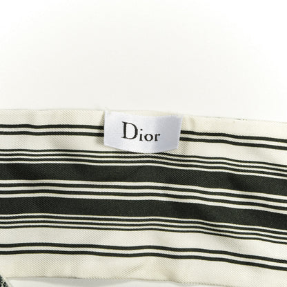 Christian Dior Silk Toile De Jouy Mitzah Scarf Green 3 of 3
