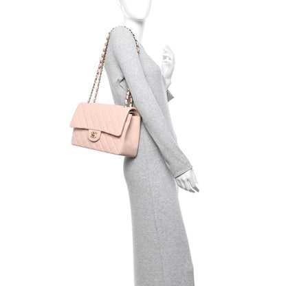 Chanel Caviar Quilted Jumbo Double Flap Light Pink 2 of 10