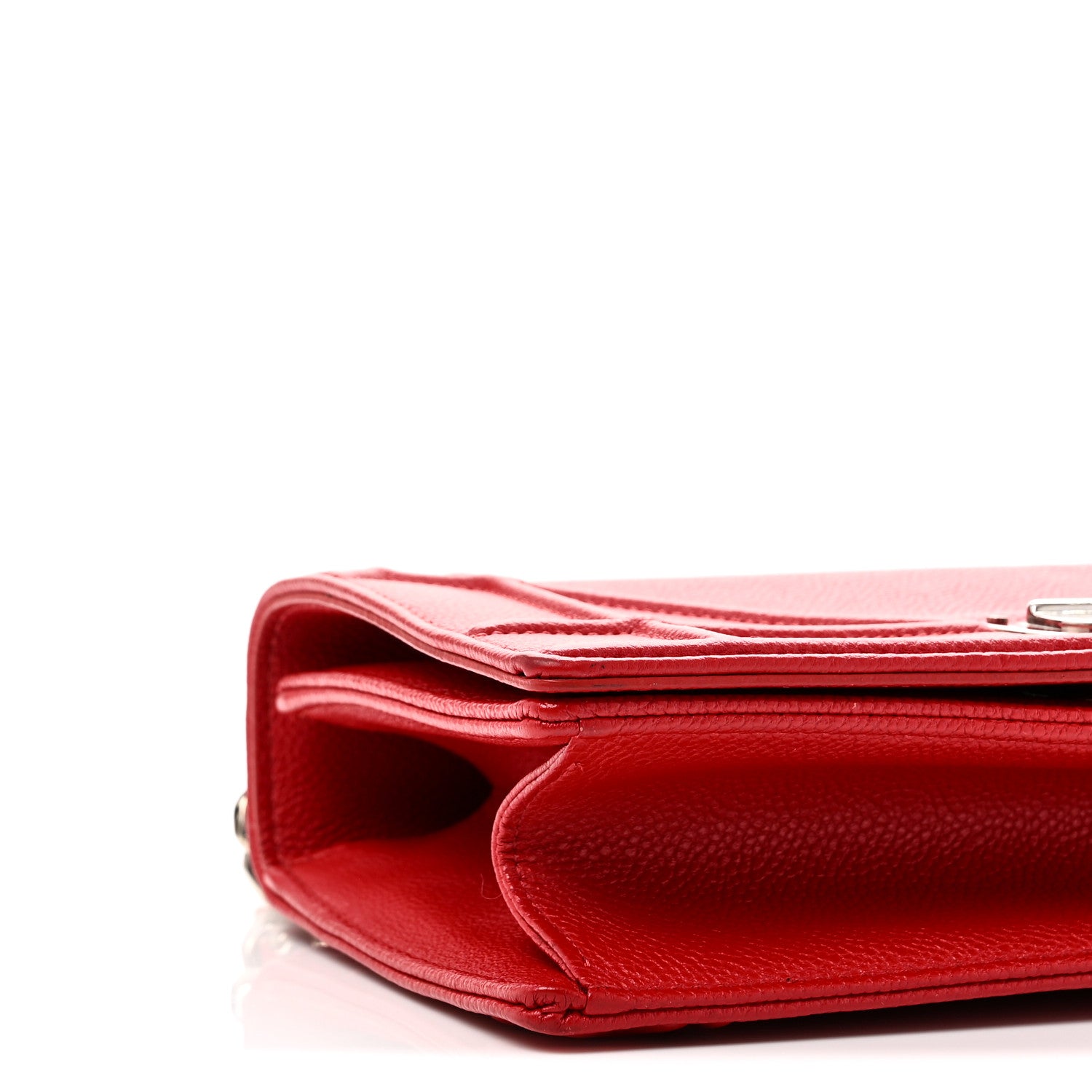 Christian Dior Grained Calfskin Small Diorama Flap Bag Red 9 of 10