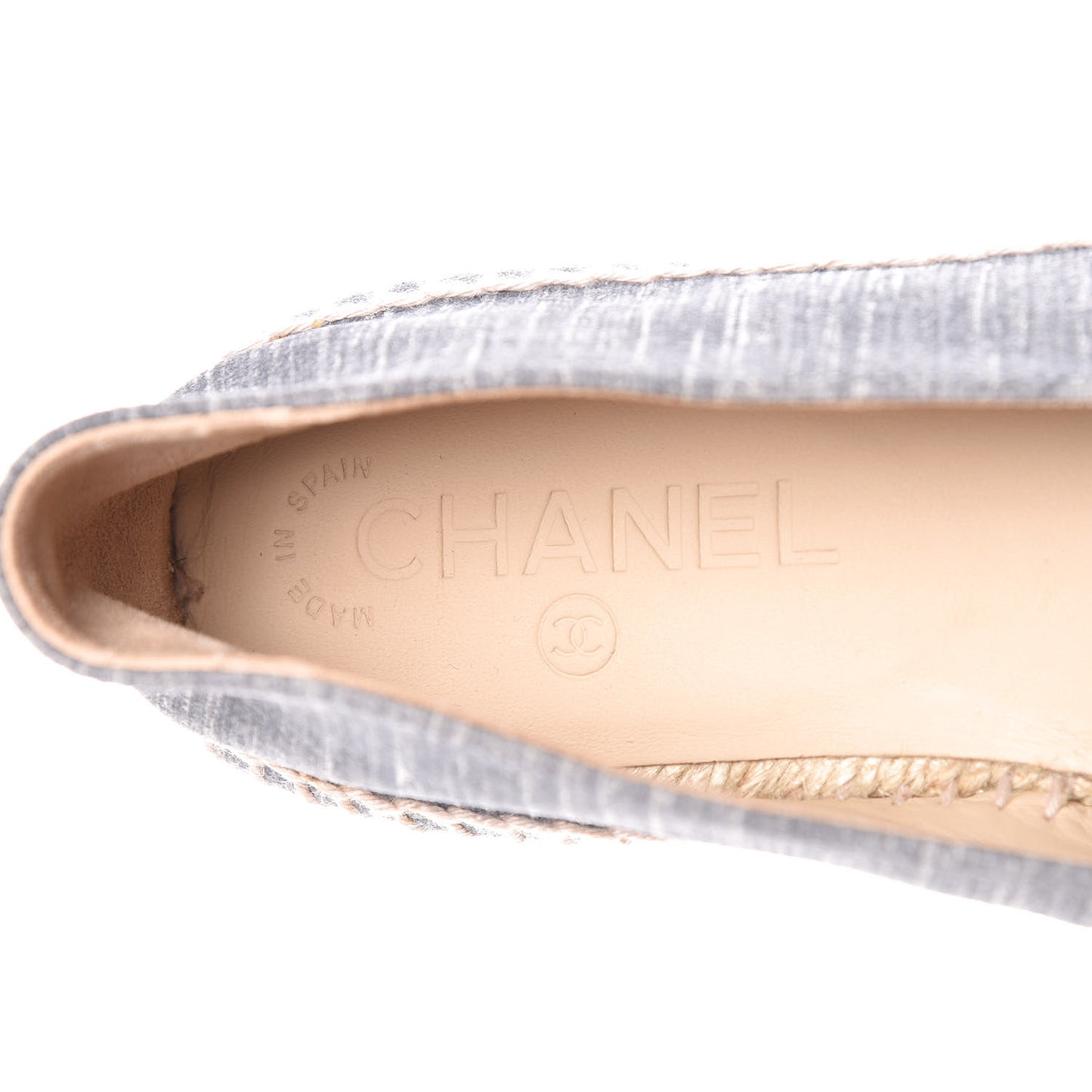 Striated Suede Espadrilles 37 Dark Grey
