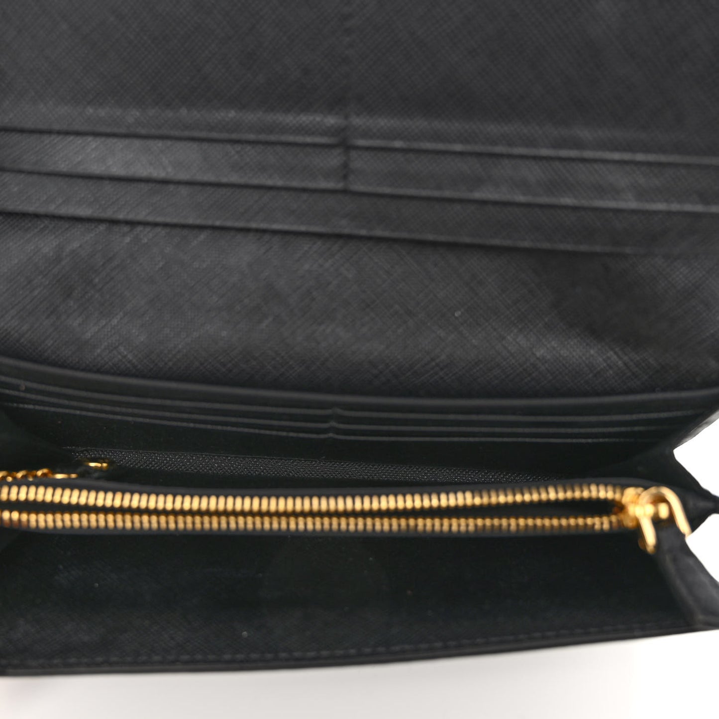 Saffiano Metal Continental Flap Wallet Black