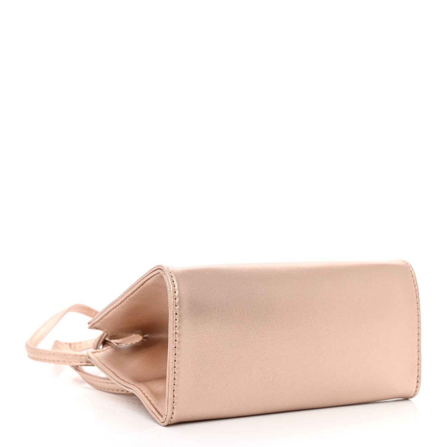 Telfar Metallic Vegan Leather Small Shopping Bag Copper 4 of 11