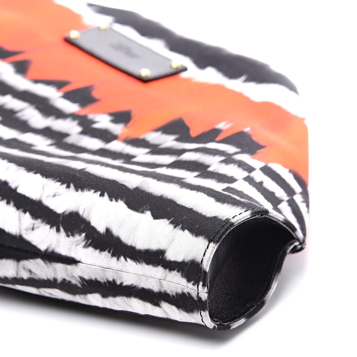 Silk Printed De Manta Clutch Red Black White